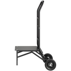 Taittotuolivaunu Q235 teräs 68 kg kantavuus 10 taittotuolia kumipyörillä mattamusta