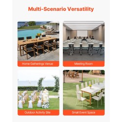 Taittotuolivaunu Q235-teräs 68 kg kantavuus 10 taittotuolia kumipyörillä mattamusta