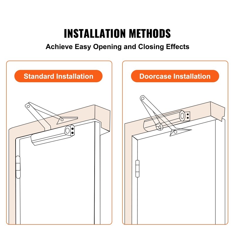 Hydraulinen valualumiini ovensuljin säädettävä enintään 85 kg oville hopea