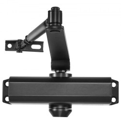 Hydraulinen oven suljin valualumiinirunko 85 kg kantavuus säädettävä sulkeutumisnopeus musta