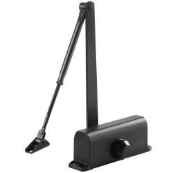 Hydraulinen oven suljin valualumiinirunko 85 kg kantavuus säädettävä sulkeutumisnopeus musta