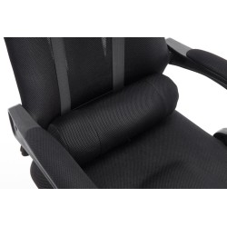 Ergonominen toimistotuoli säädettävällä jalkatuella ja päätuella