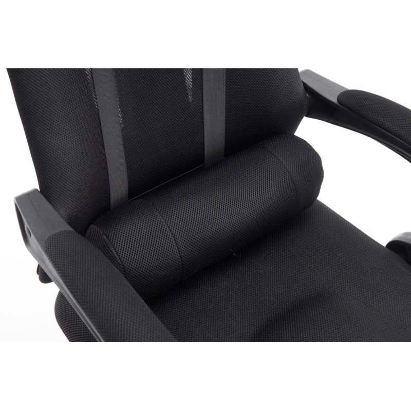 Ergonominen toimistotuoli säädettävällä jalkatuella ja päätuella