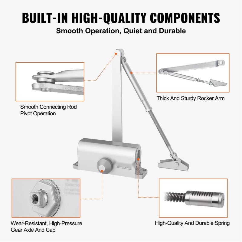 Ovensuljin valettu alumiini hydraulinen säädettävä 45 kg sisä ja ulkokäyttöön