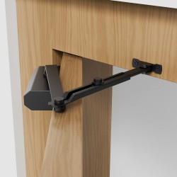 Hydraulinen ovensuljin valualumiinirunko 68 kilogramman kantavuudelle säädettävä sulkeutumisnopeus musta malli D300S