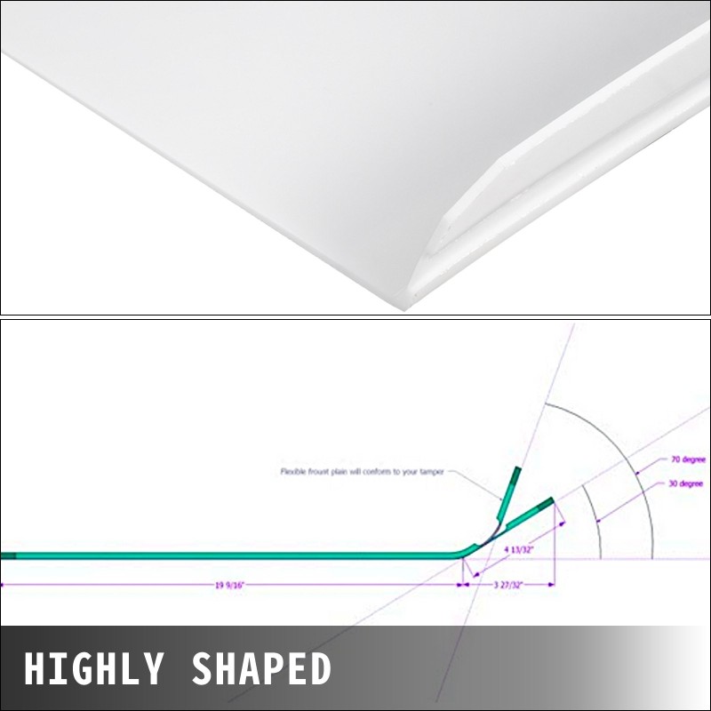Tärylevyn suojamatto muovinen 48,5 x 49 cm 0,6 cm paksu 2 kiinnitysklipsiä