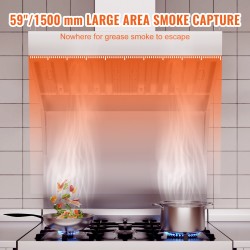 Liesikupu ammattikeittiöön 201-ruostumatonta terästä 1,5 m 2 irrotettavaa U-muotoista öljysuodatinta