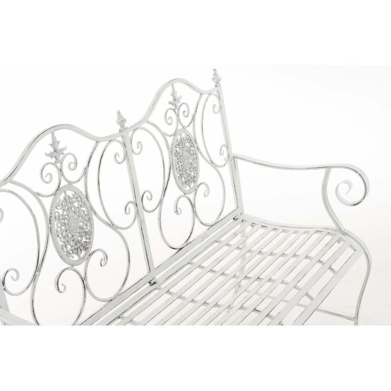 Romanttinen rautainen puutarhapenkki ulko- ja sisäkäyttöön