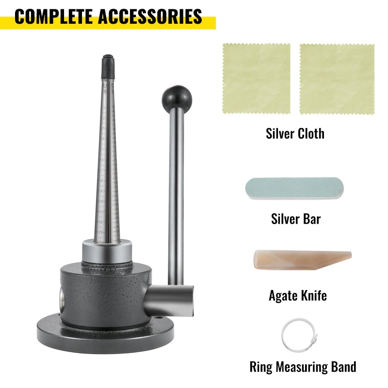 Sormuksenvenyttäjä pallografiittivaluraudasta 4-uraisella kartiolla US-koko 1–14 EUR-koot 41–71