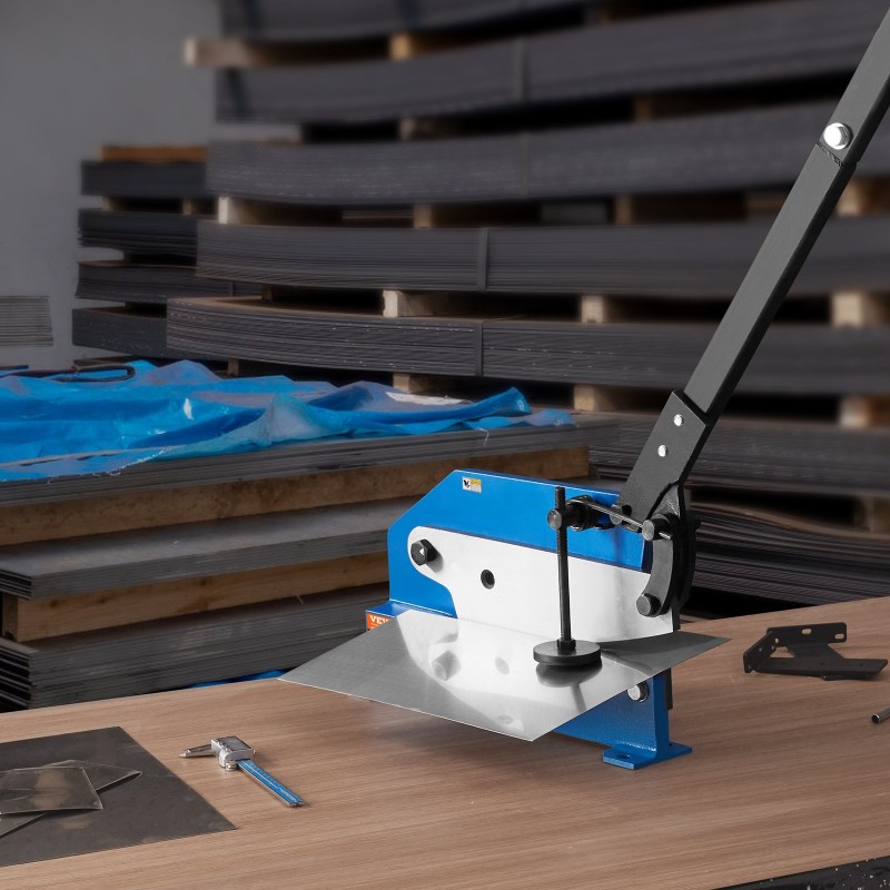 Käsikäyttöinen metallileikkuri pöytämalli teräslevyille 270 mm 6 mm pyörötangoille 13 mm