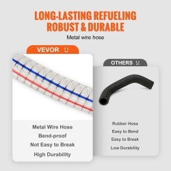 Polttoainesäiliö 60 litraa PE-muovinen painovoimalla toimiva purku 6-tuumaiset kumipyörät