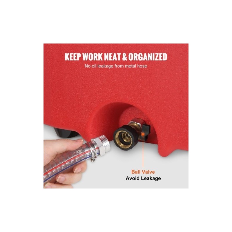 Polttoainesäiliö 60 litraa PE-muovinen painovoimalla toimiva purku 6-tuumaiset kumipyörät