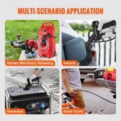 Polttoainesäiliö 60 litraa PE-muovinen painovoimalla toimiva purku 6-tuumaiset kumipyörät