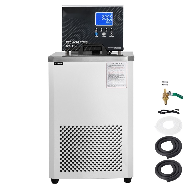 Laboratoriokierrätysjärjestelmä 6 l ruostumaton teräs vesiallas kaksoiskierto -5–100 °C