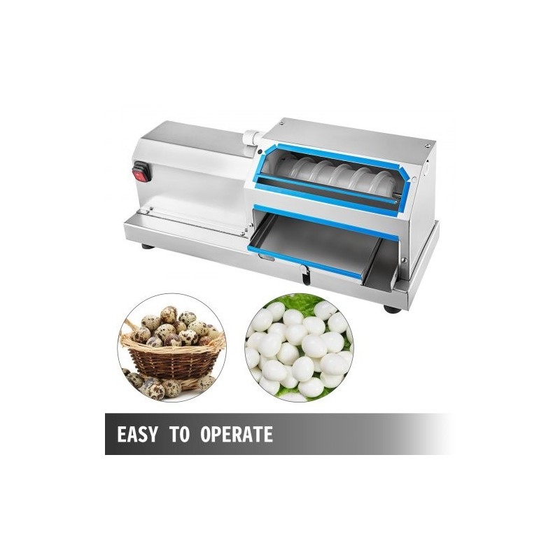 Viiriäisenmunankuorija 304 ruostumaton teräs 25 watin moottori 60 kilogrammaa tunnissa automaattinen ammattikeittiöihin