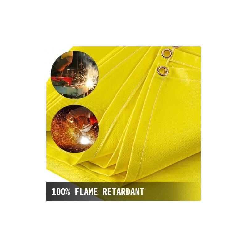 Lasikuituinen hitsauspeite kullanvärinen 1,8 x 3,05 m liekinkestävä