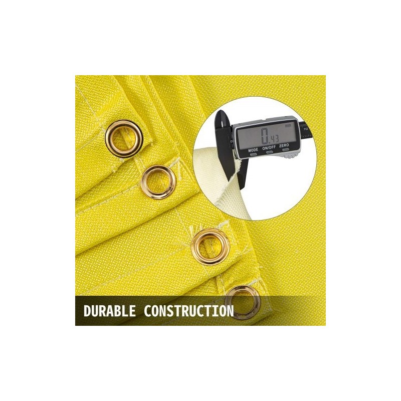 Lasikuituinen hitsauspeite kullanvärinen 1,8 x 3,05 m liekinkestävä