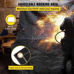 Lasikuituinen hitsauspeite ja palosammutuspeite 2 kpl 2,44x3,05 m 550°C