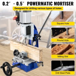 Pöytämallinen tappireikäkone täyskuparimoottori 0,5HP 1700RPM valurautainen työpöytä 13mm istukka