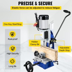 Pöytämallinen tappireikäkone täyskuparimoottori 0,5HP 1700RPM valurautainen työpöytä 13mm istukka