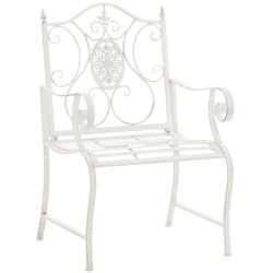 Jugendtyylinen punjab-puutarhatuoli raudasta, säänkestävä ja tukeva