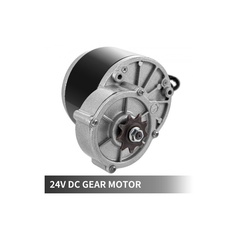 Harjallinen 24V 250W vaihdemoottori sähköajoneuvoihin sisältää ohjaimen ja ketjun
