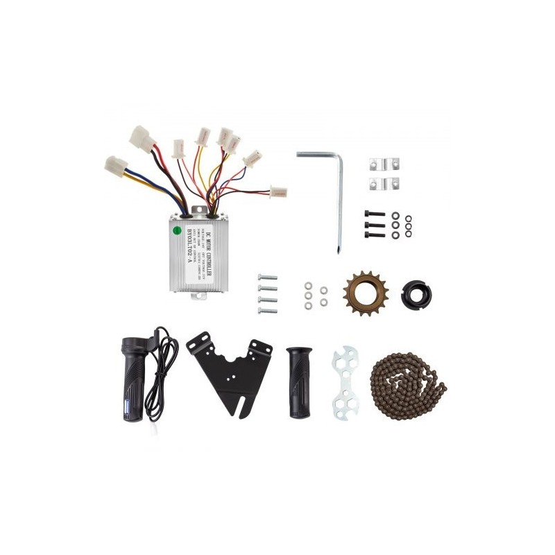 Harjallinen 24V 250W vaihdemoottori sähköajoneuvoihin sisältää ohjaimen ja ketjun
