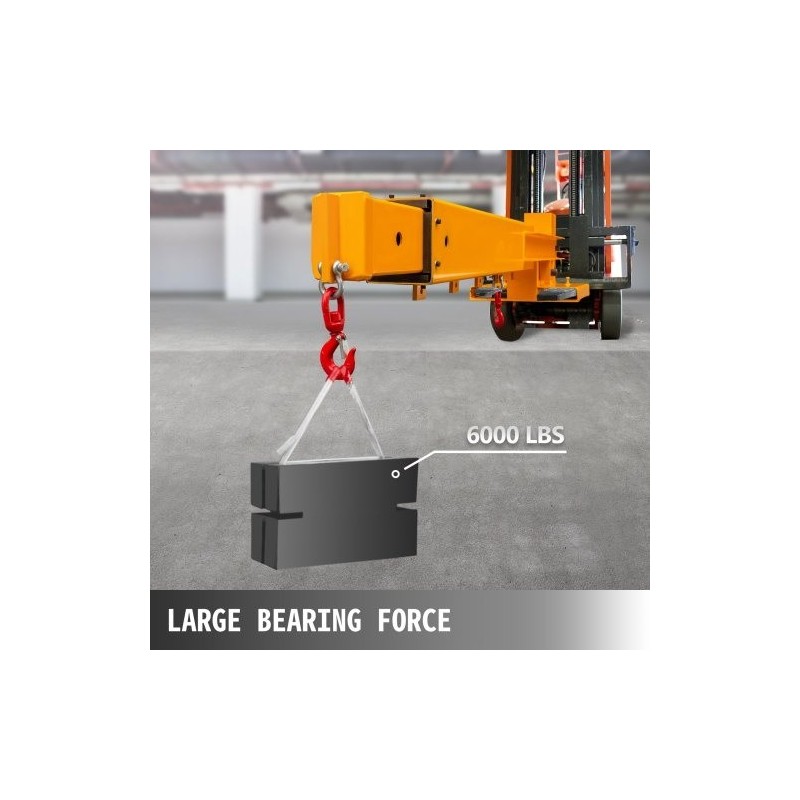 Trukkipuominosturi teräs 6000LBS kantavuus säädettävä puomi kaksi koukkua