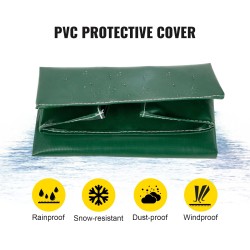 Polttopuuteline teräksinen 6-jalkainen 183.5x36.2x122 cm musta ulkokäyttöön PVC-suojapeitteellä 590 kg