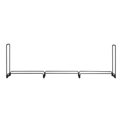 Polttopuuräkki kaareva teräsrunko 600D suojapeitteellä 383 x 36 x 117 cm ulkokäyttöön