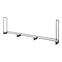 Polttopuuräkki kaareva teräsrunko 600D suojapeitteellä 383 x 36 x 117 cm ulkokäyttöön