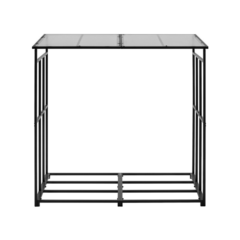 Halkoteline jauhemaalattu teräsrunko polykarbonaattikatto 185 x 70 x 180 cm ulkokäyttöön