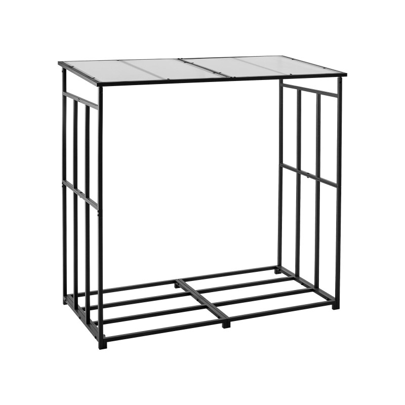 Halkoteline jauhemaalattu teräsrunko polykarbonaattikatto 185 x 70 x 180 cm ulkokäyttöön