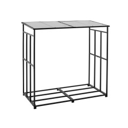 Halkoteline jauhemaalatulla metallirungolla kaltevalla kupukatolla 143 cm 299 kg kantavuus ulkokäyttöön