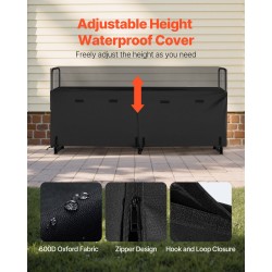 Halkoteline Q195 teräs ulkokäyttöön 2,57 m musta jauhemaalattu vedenpitävä 600D suojapeite