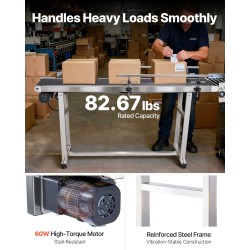 Moottoroitu antistaattinen PVC-kuljetinhihna 201 ruostumaton teräsrunko 1498x198 mm portaattomasti säädettävä