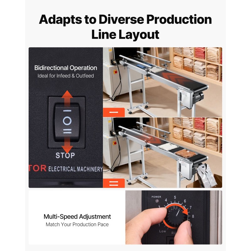 Moottoroitu antistaattinen PVC-kuljetinhihna 201 ruostumaton teräsrunko 1498x198 mm portaattomasti säädettävä