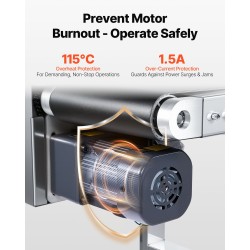 Moottoroitu antistaattinen PVC-kuljetinhihna 201 ruostumaton teräsrunko 1498x198 mm portaattomasti säädettävä