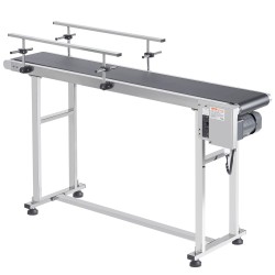 Moottoroitu PVC-kuljetinhihna 201-ruostumaton teräsrunko 1498 x 399 mm antistaattinen portaaton nopeudensäätö