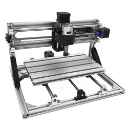 3 akselinen CNC kaiverruskone alumiiniseosrunko 300 x 180 x 45 mm työalue GRBL ohjainkortilla