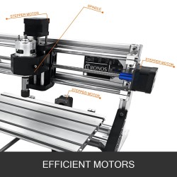 3-akselinen CNC-kaiverruskone alumiiniseosrunko 300 x 180 x 45 mm työalue GRBL-ohjainkortilla