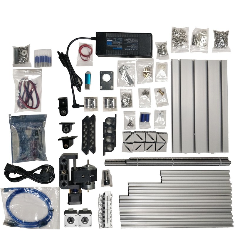 3-akselinen CNC-kaiverruskone alumiiniseosrunko 300 x 180 x 45 mm työalue GRBL-ohjainkortilla