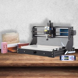 3-akselinen CNC-kaiverruskone alumiiniprofiili bakeliitti 300x180x45 mm GRBL-ohjain