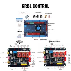 CNC-jyrsinkone alumiinirunko 300×180×45 mm 3-akselinen GRBL-ohjaus offline-ohjaimella