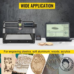 CNC-jyrsinkone alumiinirunko 300×180×45 mm 3-akselinen GRBL-ohjaus offline-ohjaimella