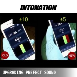Teräskielirumpu teräs-titaani-seos 12-tuumainen 13-sävelinen C-duuri tummanharmaa sisältää kapulat telineen ja pehmustetun