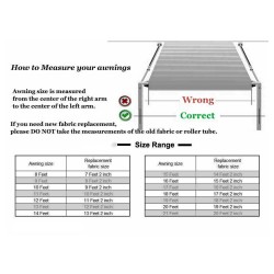 Markiisikankaan vaihtokangas kestävä 15oz vinyyli 524 x 240 cm liuskesininen käsikäyttöisiin asuntovaunuihin