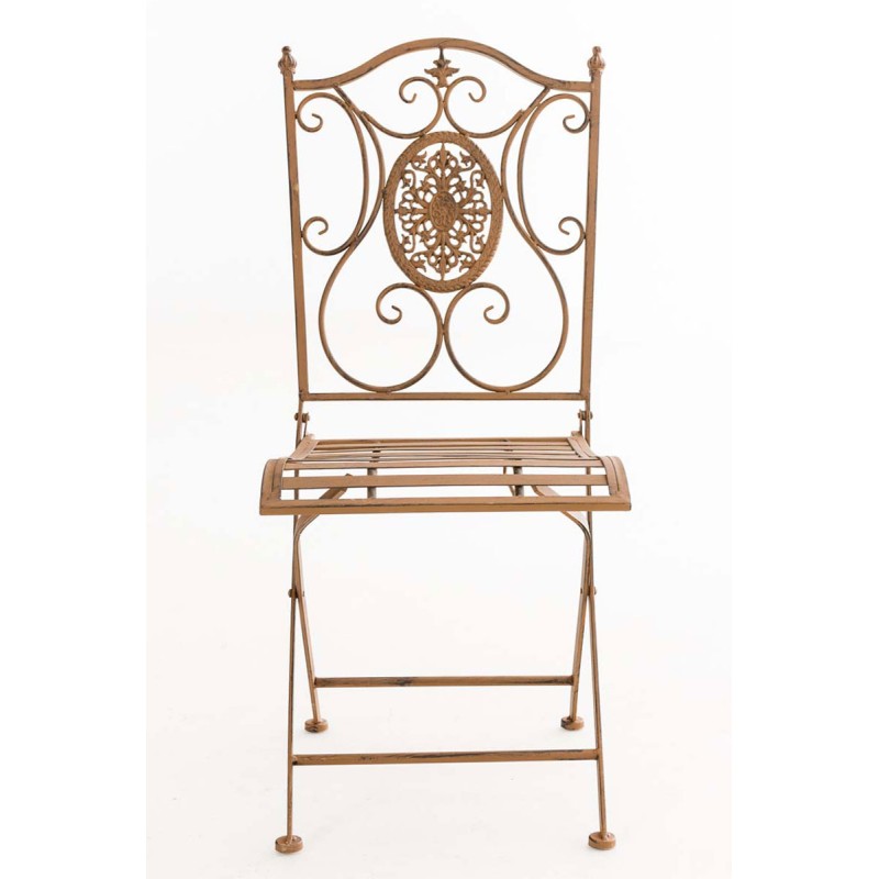 Taittuva antiikkipatina puutarhatuoli Sibell koristeellinen rautainen nostalginen