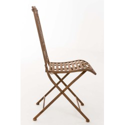 Taittuva antiikkipatina puutarhatuoli Sibell koristeellinen rautainen nostalginen