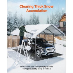 Metallinen autokatos galvanoitu Q195 teräsrunko 3,6x6 m irrotettavat PE-sivuseinät